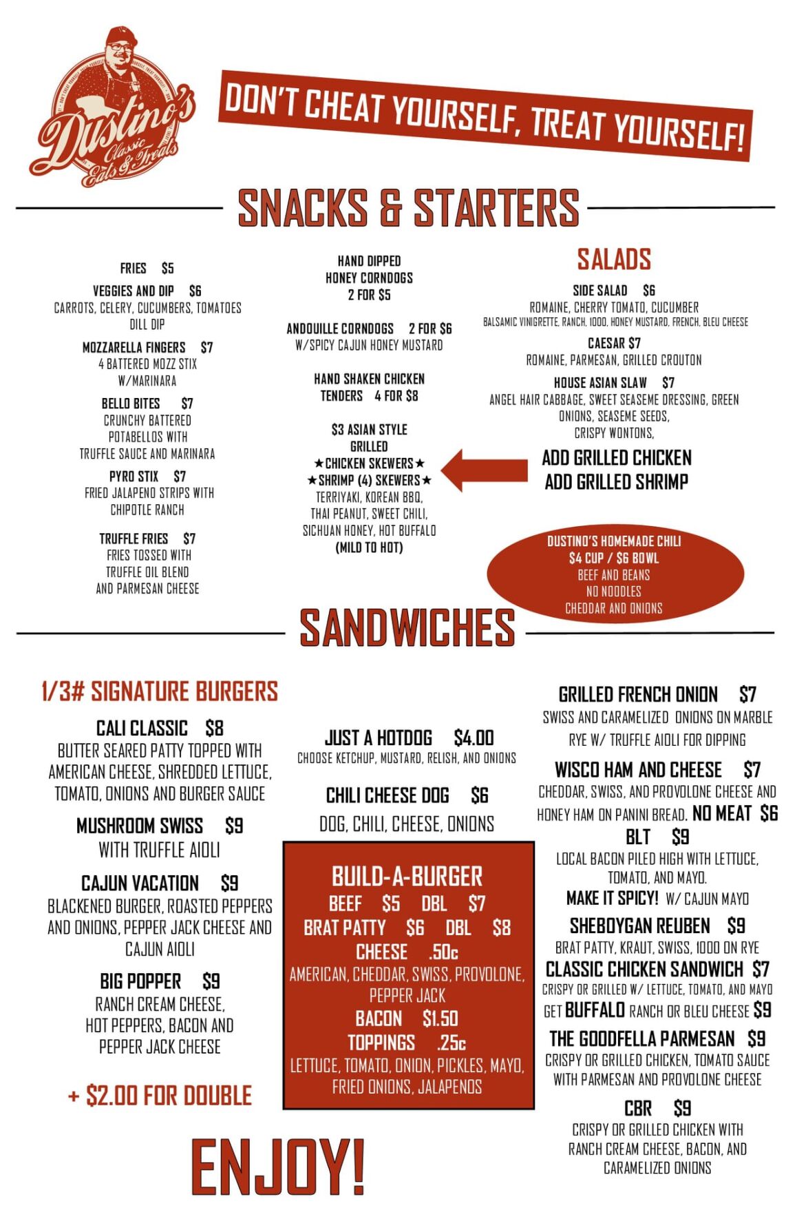 Dustino's menu